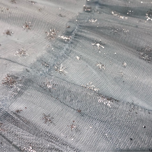 Hanna Andersson light blue silver snowflake dress tulle 4T 100 winter - Picture 2 of 3
